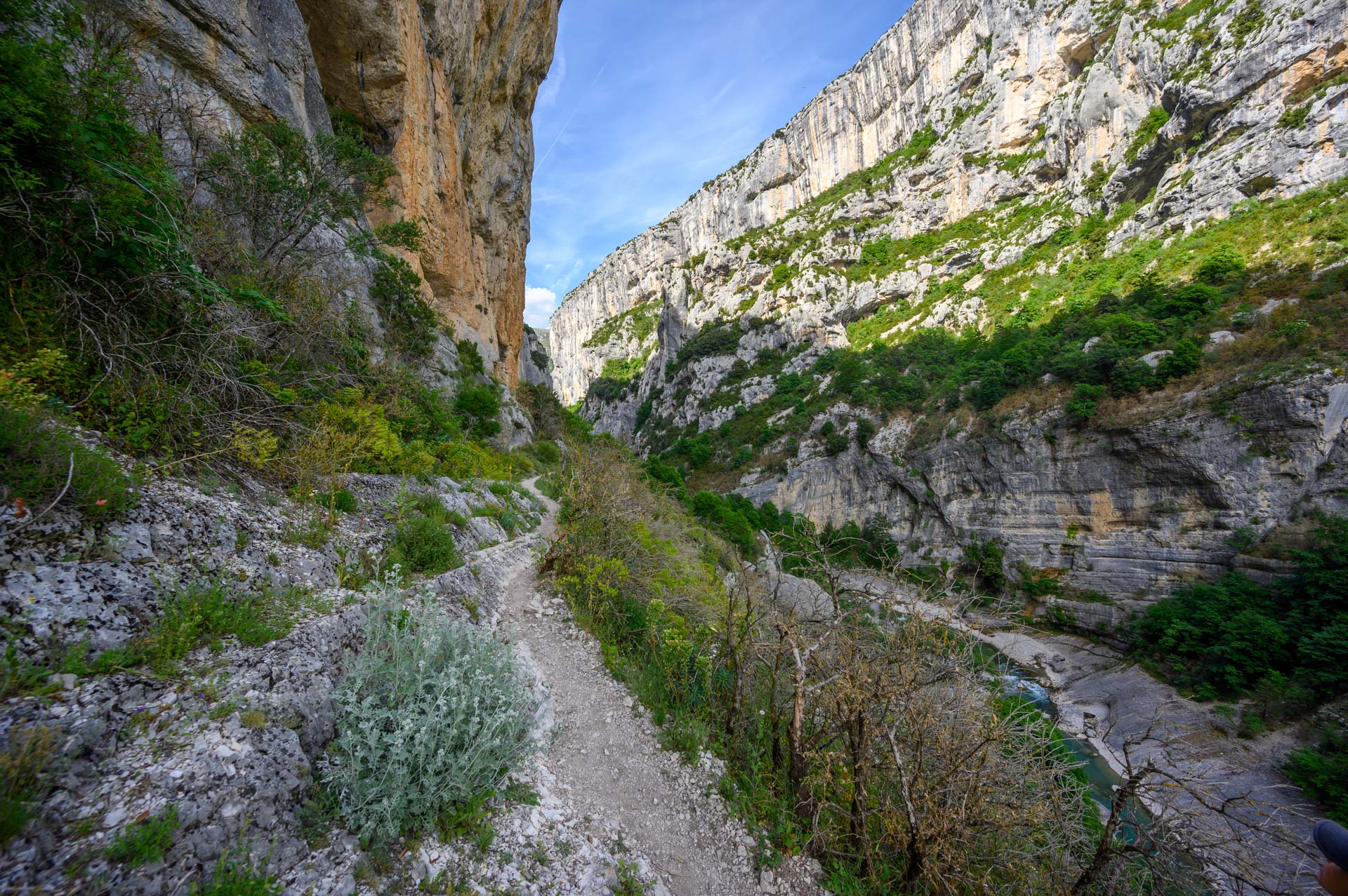 Le sentier Blanc Martel dans le Verdon